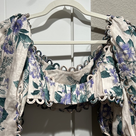 Zimmermann Exclusive Mytheresa – Cassia floral linen crop top - Picture 8 of 12